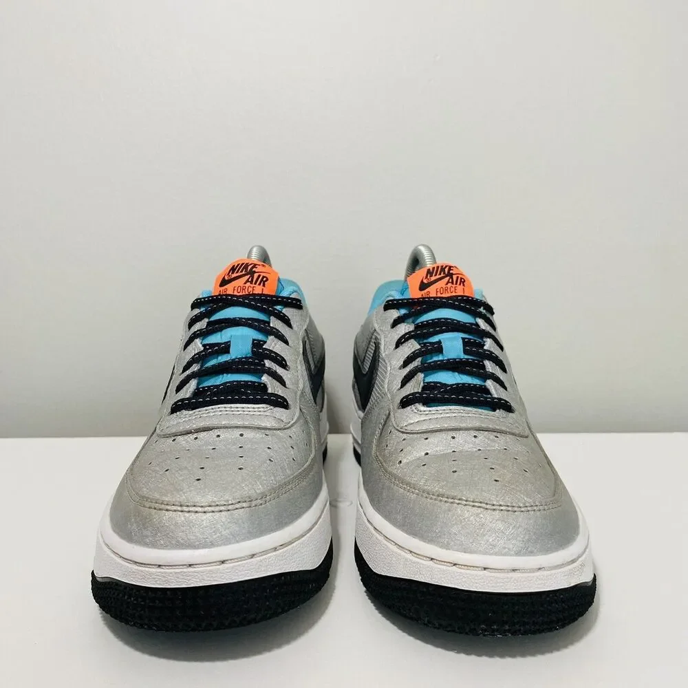Nike Air Force 1 One Low Boys 6Y Shoes Silver Gray Space To Dream CW6011-001 - Picture 3 of 12